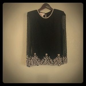 Sequin top by Laurence Kazar